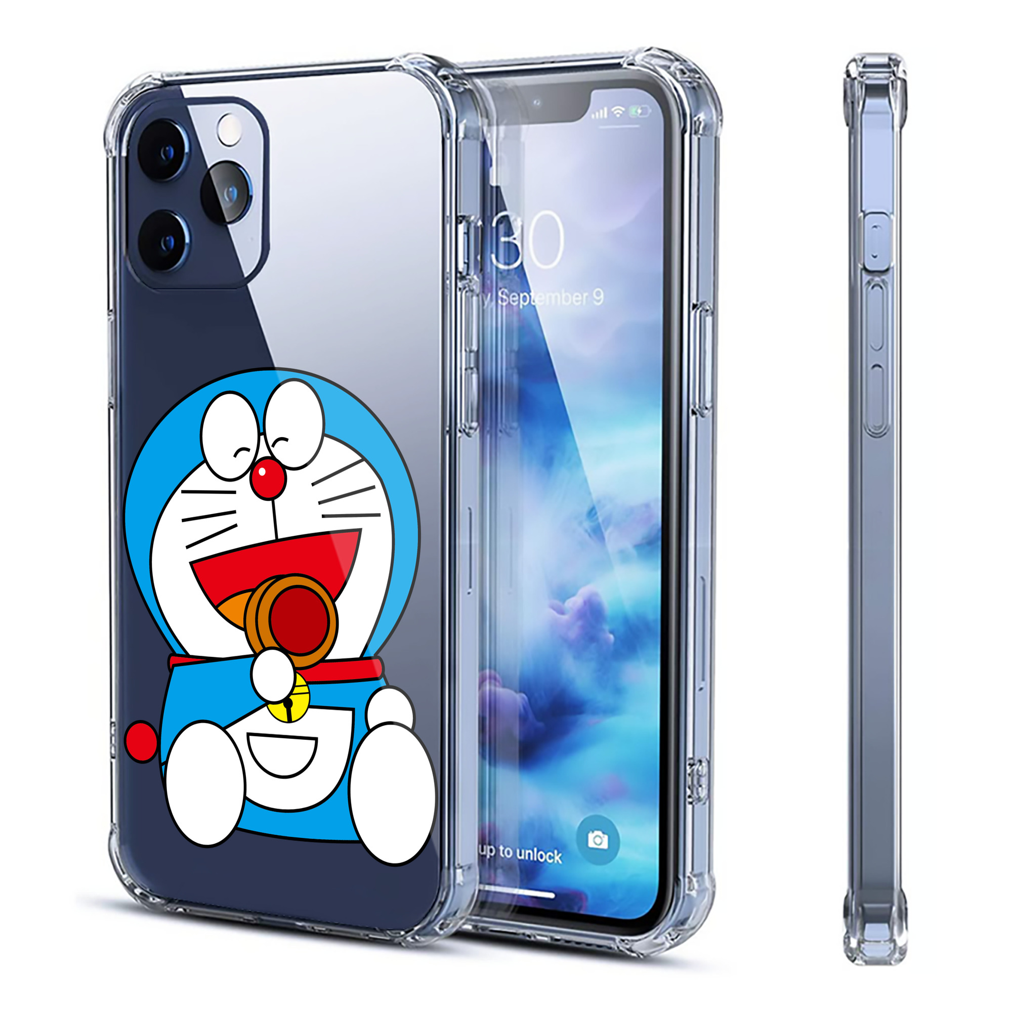 （画像用） ドラえもん Doraemon 【iPhone 12シリーズ対応】透明スマホケース（クリアソフトケース）